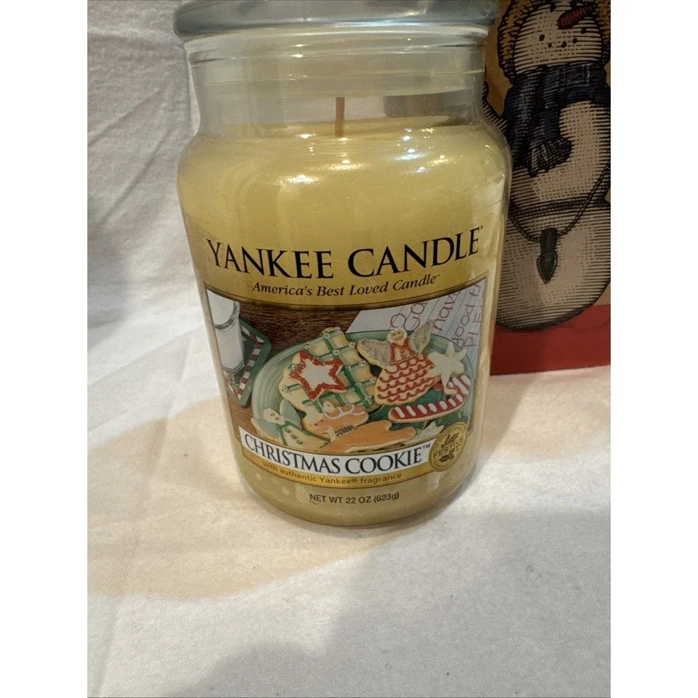 Yankee Candle Vintage Christmas Cookie Large Jar 22 Oz Single Wick Classic W Box